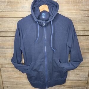 Myles Apparel Blue Full Zip Pocket Hoodie Adult Medium Athletic Performance